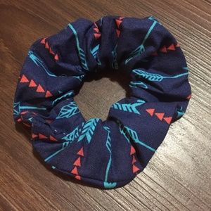 Handmade Blue Arrow Scrunchie-Brand new!